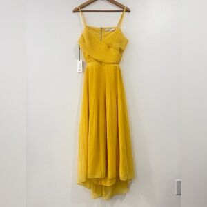 New Ali & Jay Yellow Cutout Pleated For the Gram Dress XL